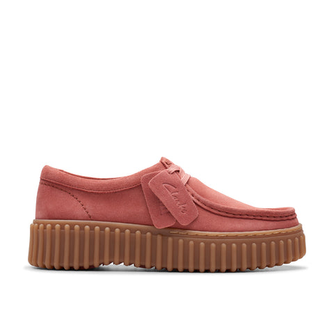 Clarks Torhill Bee 26176356 Womens Pink Suede Oxford Flats Shoes