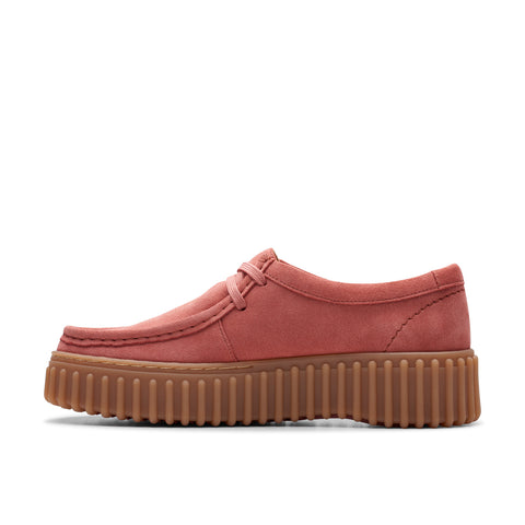 Clarks Torhill Bee 26176356 Womens Pink Suede Oxford Flats Shoes