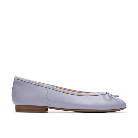 Clarks Fawna Lily 26176375 Womens Purple Leather Ballet Flats Shoes