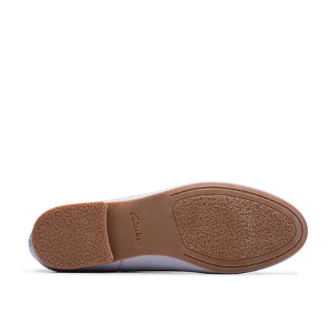 Clarks Fawna Lily 26176375 Womens Purple Leather Ballet Flats Shoes