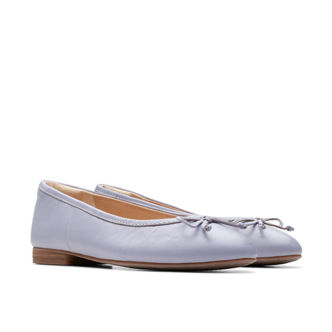 Clarks Fawna Lily 26176375 Womens Purple Leather Ballet Flats Shoes