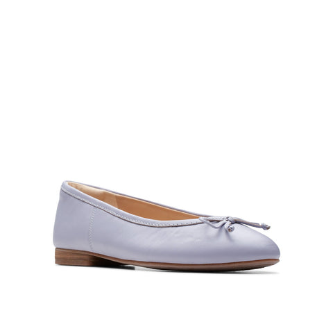 Clarks Fawna Lily 26176375 Womens Purple Leather Ballet Flats Shoes