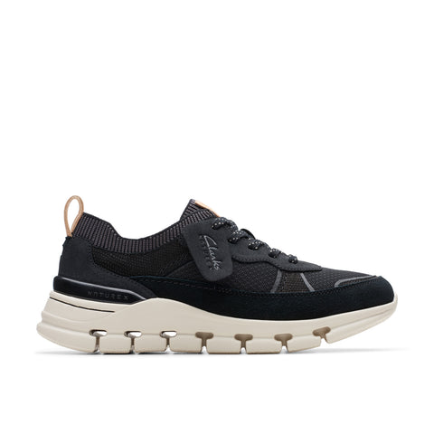 Clarks Nature X Cove 26176406 Womens Black Wide Lifestyle Sneakers Shoes