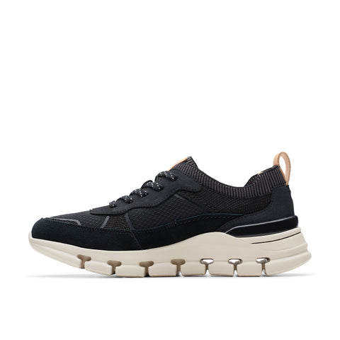 Clarks Nature X Cove 26176406 Womens Black Wide Lifestyle Sneakers Shoes