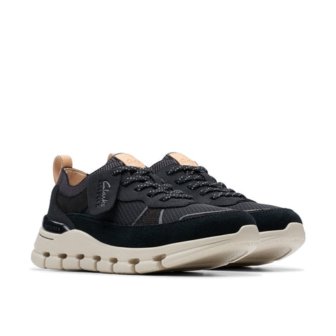 Clarks Nature X Cove 26176406 Womens Black Wide Lifestyle Sneakers Shoes
