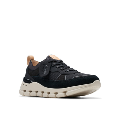 Clarks Nature X Cove 26176406 Womens Black Wide Lifestyle Sneakers Shoes