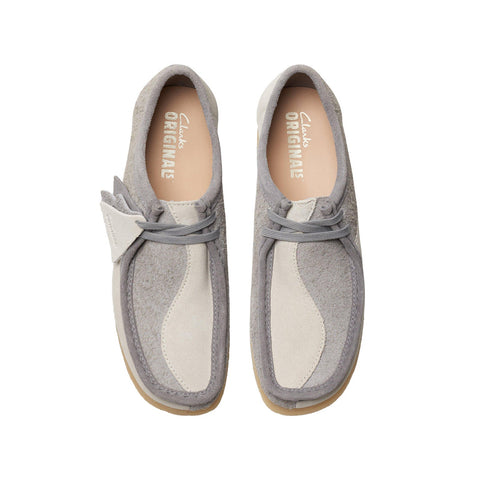 Clarks Wallabee 26176525 Mens Gray Oxfords & Lace Ups Casual Shoes