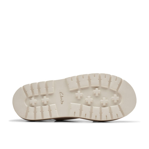 Clarks Orianna Glide 26176642 Womens Beige Leather Platform Sandals Shoes