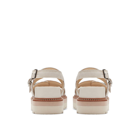 Clarks Orianna Glide 26176642 Womens Beige Leather Platform Sandals Shoes