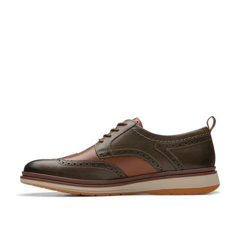Clarks Chantry Wing 26176721 Mens Green Oxfords Wingtip & Brogue Shoes