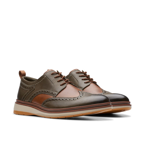 Clarks Chantry Wing 26176721 Mens Green Oxfords Wingtip & Brogue Shoes