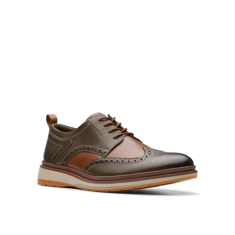 Clarks Chantry Wing 26176721 Mens Green Oxfords Wingtip & Brogue Shoes