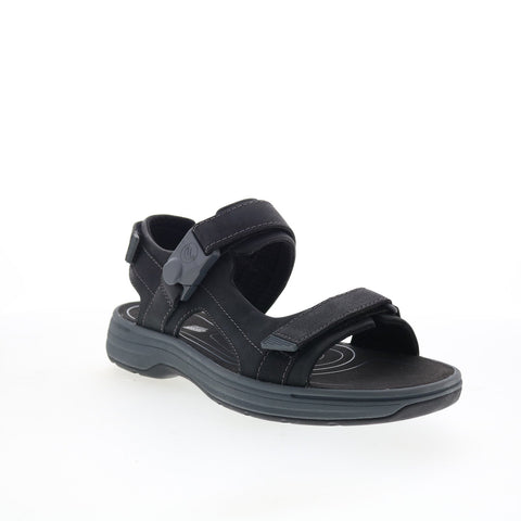Clarks Saltway Trail 26176904 Mens Black Leather Strap Sport Sandals Shoes
