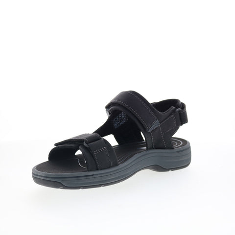 Clarks Saltway Trail 26176904 Mens Black Leather Strap Sport Sandals Shoes