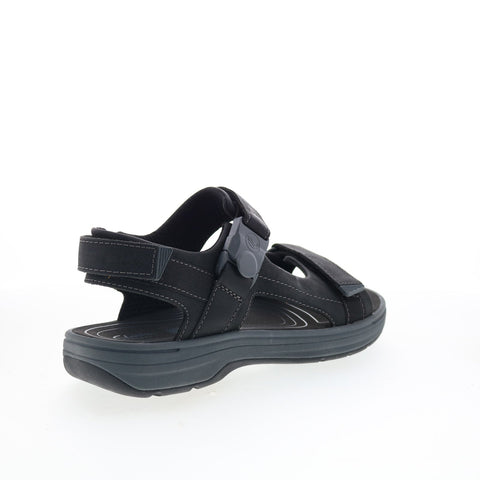 Clarks Saltway Trail 26176904 Mens Black Leather Strap Sport Sandals Shoes