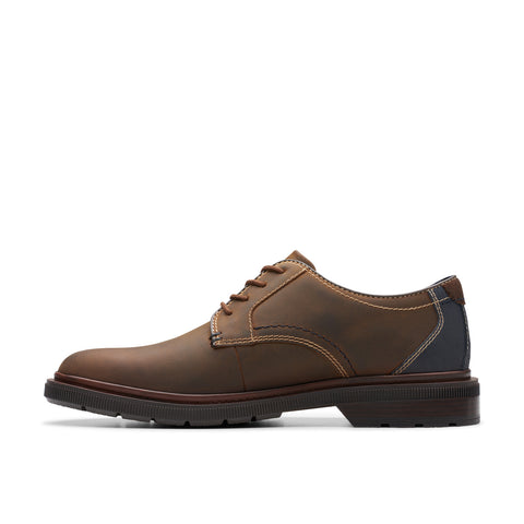 Clarks Burchill Derby 26176928 Mens Brown Oxfords & Lace Ups Plain Toe Shoes