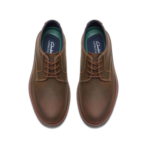 Clarks Burchill Derby 26176928 Mens Brown Oxfords & Lace Ups Plain Toe Shoes