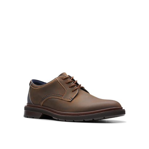 Clarks Burchill Derby 26176928 Mens Brown Oxfords & Lace Ups Plain Toe Shoes