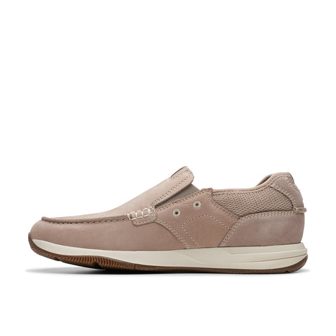 Clarks Sailview Step 26176974 Mens Beige Wide Loafers Casual Shoes