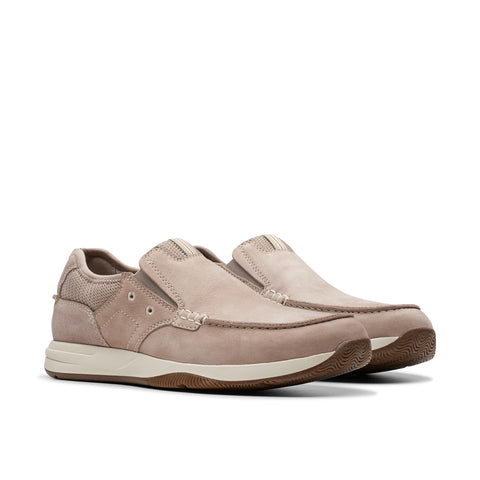 Clarks Sailview Step 26176974 Mens Beige Wide Loafers Casual Shoes