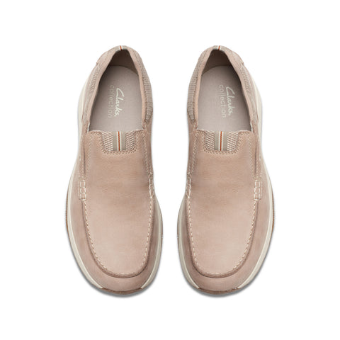 Clarks Sailview Step 26176974 Mens Beige Wide Loafers Casual Shoes