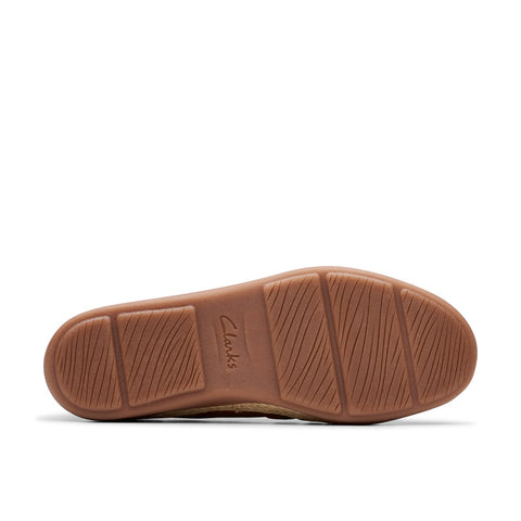 Clarks Elaina Petal 26177088 Womens Brown Wide Suede Loafer Flats Shoes