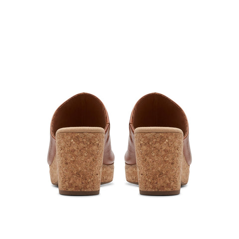 Clarks Giselle Orchid 26177154 Womens Brown Leather Wedges Sandals Shoes