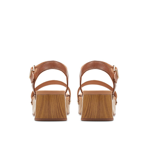 Clarks Sivanne Bay 26177369 Womens Brown Leather Heeled Sandals Shoes