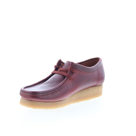 Clarks Wallabee 26177749 Womens Burgundy Oxfords & Lace Ups Casual Shoes