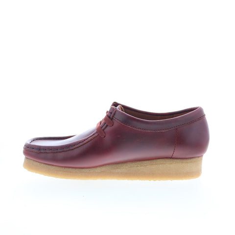 Clarks Wallabee 26177749 Womens Burgundy Oxfords & Lace Ups Casual Shoes