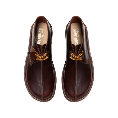 Clarks Desert Trek Hiker 26178208 Mens Burgundy Leather Chukkas Boots