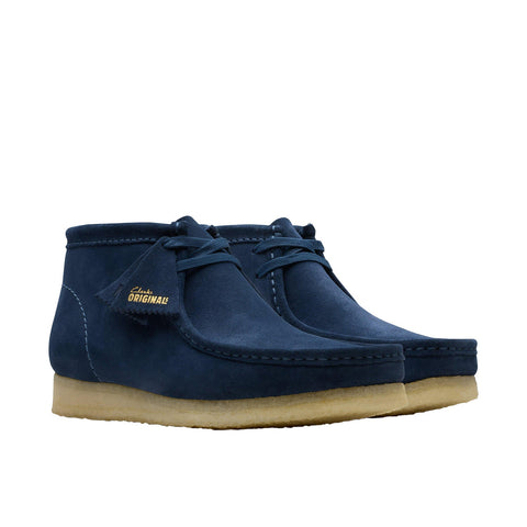 Clarks Wallabee Boot 26178218 Mens Blue Suede Lace Up Chukkas Boots