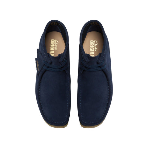 Clarks Wallabee Boot 26178218 Mens Blue Suede Lace Up Chukkas Boots