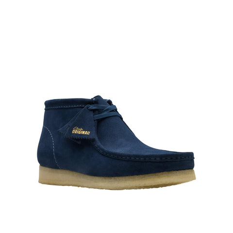 Clarks Wallabee Boot 26178218 Mens Blue Suede Lace Up Chukkas Boots
