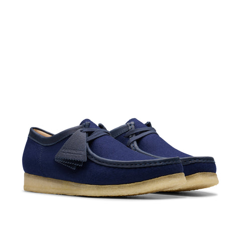Clarks Wallabee 26178225 Mens Blue Suede Oxfords & Lace Ups Casual Shoes