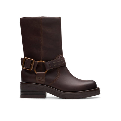 Clarks Rebelle Up 26178898 Womens Brown Leather Zipper Casual Dress Boots