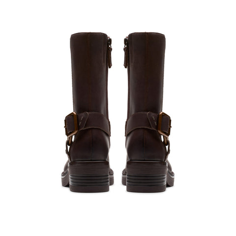 Clarks Rebelle Up 26178898 Womens Brown Leather Zipper Casual Dress Boots