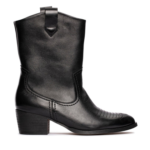 Clarks Octavia Up 26179079 Womens Black Leather Cowboy Western Boots