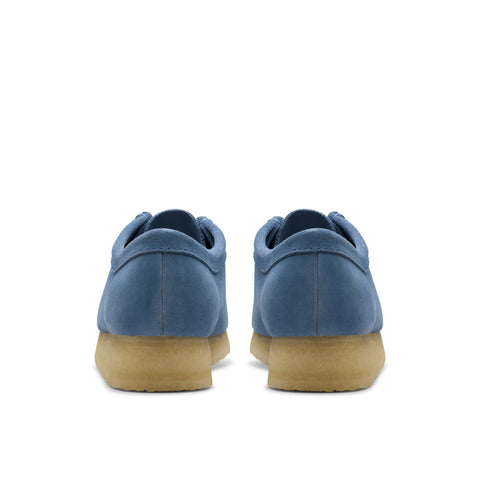 Clarks Wallabee 26179157 Womens Blue Suede Oxfords & Lace Ups Casual Shoes