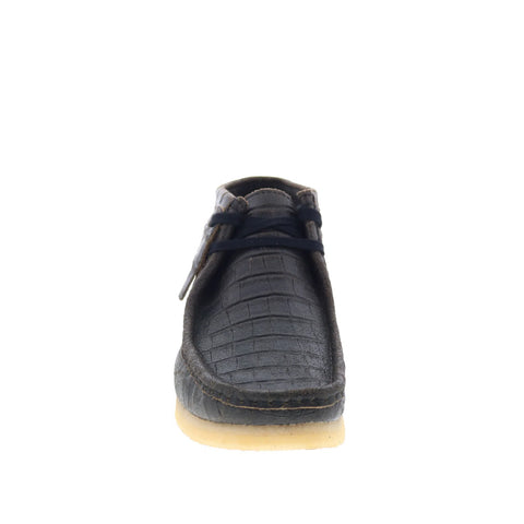 Clarks Wallabee Boot 26179191 Mens Black Leather Lace Up Chukkas Boots