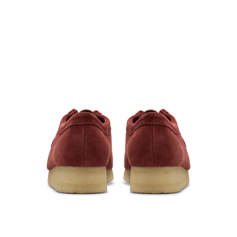 Clarks Wallabee 26179317 Womens Red Suede Oxfords & Lace Ups Casual Shoes