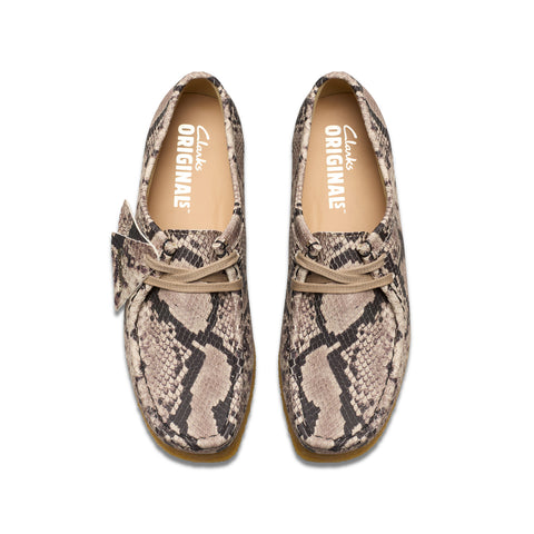 Clarks Wallabee 26179329 Womens Gray Suede Lace Up Oxford Flats Shoes