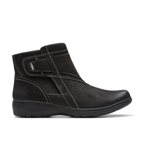 Clarks Carleigh Style 26179510 Womens Black Nubuck Casual Dress Boots
