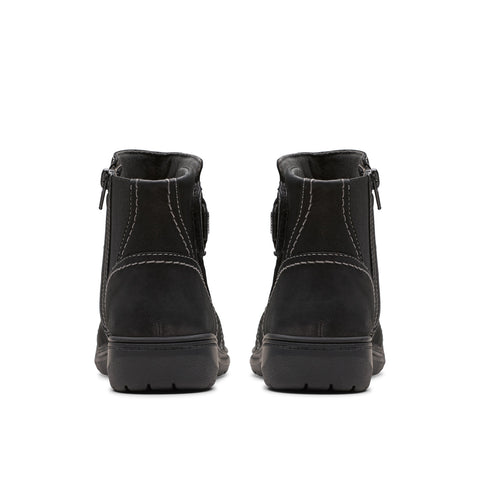 Clarks Carleigh Style 26179510 Womens Black Nubuck Casual Dress Boots