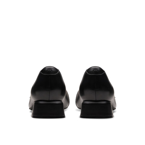 Clarks Daiss 30 Court 26179533 Womens Black Leather Slip On Pumps Heels Shoes
