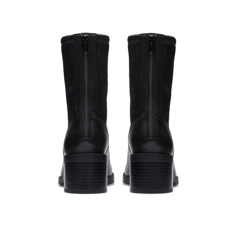 Clarks Lileigh Holly 26179638 Womens Black Wide Ankle & Booties Boots