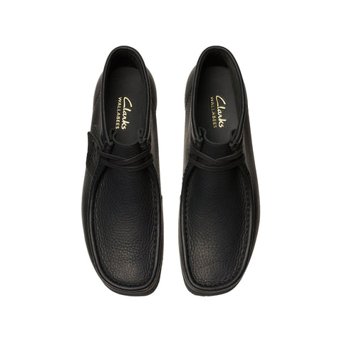 Clarks WallabeeEVO BT 26179710 Mens Black Leather Lace Up Chukkas Boots