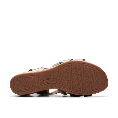 Clarks Chelseah Peak 26179786 Womens Gray Synthetic Strap Sandals Shoes