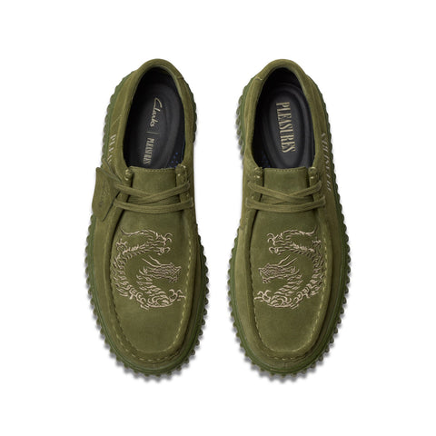 Clarks Torhill Dragon LO Pleasures Mens Green Oxfords & Lace Ups Casual Shoes 