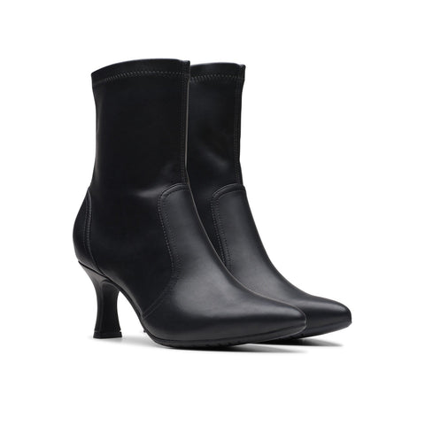 Clarks Kataleyna Bay 26180025 Womens Black Leather Ankle & Booties Boots